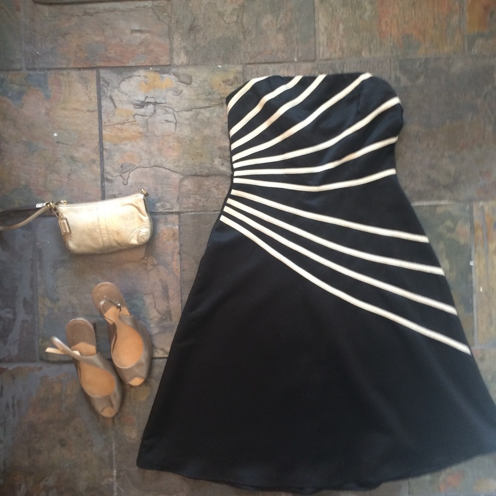 Arden B-- Black Strapless Dress